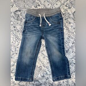 Cat & Jack Blue Jeans with Gray Waistband